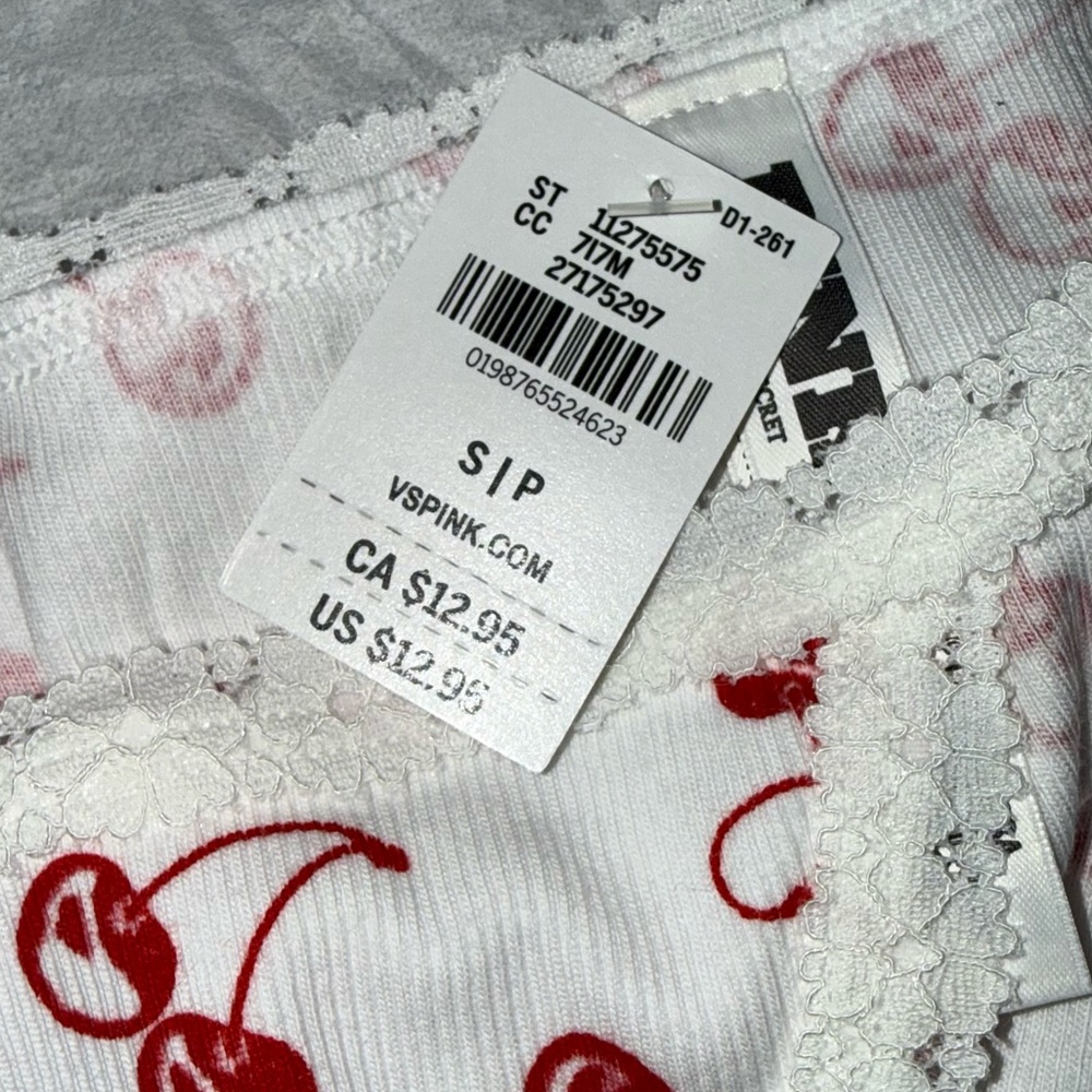 PINK Victoria's Secret Cherries Panties 2-Pair S NWT - Picture 3 of 3
